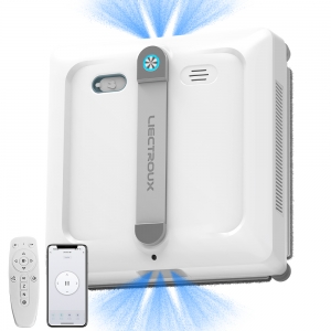 Raamreinigingsrobot Liectroux S9, met 2 Rollenborstels, 6-richtings Waterpompverneveling, Borstelloze Motor, 9KPa Zuigkracht, Geschikt voor Kozijnloos Glas, 8 Microschakelaars, 2-in-1 Veiligheidstouw & Stroomkabel, APP- & Afstandsbediening, Spraakmeldingen Raamreinigingsrobot Liectroux S9, met 2 Rollenborstels, 6-richtings Waterpompverneveling, Borstelloze Motor, 9KPa Zuigkracht, Geschikt voor Kozijnloos Glas, 8 Microschakelaars, 2-in-1 Veiligheidstouw & Stroomkabel, APP- & Afstandsbediening, Spraakmeldingen