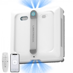 Raamreinigingsrobot Liectroux S9, met 2 Rollenborstels, 6-richtings Waterpompverneveling, Borstelloze Motor, 9KPa Zuigkracht, Geschikt voor Kozijnloos Glas, 8 Microschakelaars, 2-in-1 Veiligheidstouw & Stroomkabel, APP- & Afstandsbediening, Spraakmeldingen